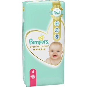 Pampers Бебешки пелени Pampers - Premium Care 4, 52 броя (1007000114) - ozone