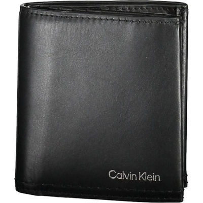 Calvin Klein stojaca kožená pánska peňaženka čierna