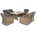 Garden Point Градински мебели от техноратан Toledo Premium 6 Garden Point cappuccino (GAP323-FIE)