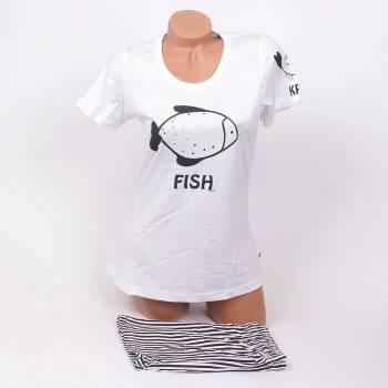 Image 1 of Пижама в бяло с рибка и райе