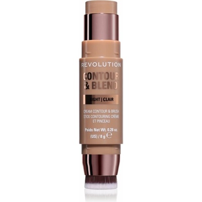 Revolution Contour & Blend Stick konturovací tyčinka se štětcem Light 8 g