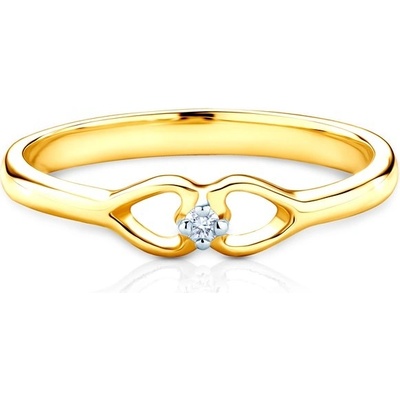 Savicki zásnubní prsten dvoubarevné zlato diamant SAVP5066