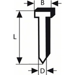 Bosch Пирон с вдлъбната глава bosch sk64 20g 50 мм, поцинкован (2000 бр. ) 2608200531 (2608200531)