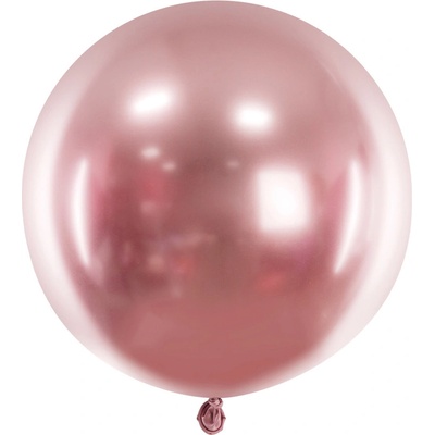PartyDeco Balon latex růžově zlatý chromový, 60 cm