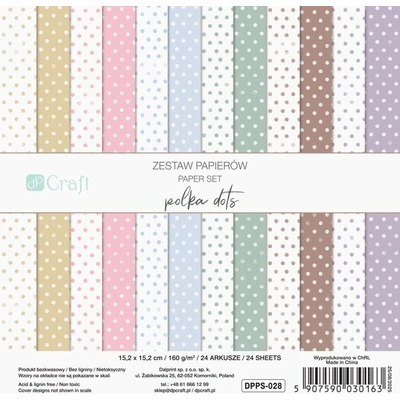 DP Craft Sada scrapbook papírů Polka Dots 15cm 24l – Zboží Dáma