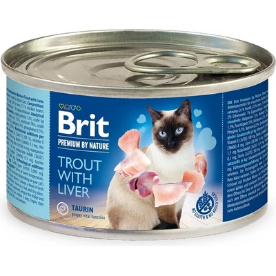 Brit Premium by Nature Cat - Trout with Liver 24 x 200 g