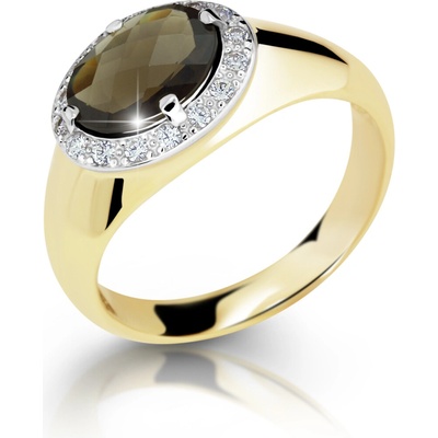 Cutie Jewellery gold dámský prsten Z9003 1892 ze zlata se zirkony a přírodními polodrahokamy Žlutá červená