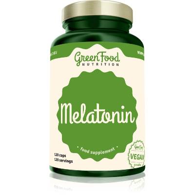 GreenFood Nutrition Melatonin kapsuly na podporu spánku a regenerácie 120 cps