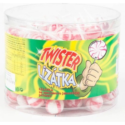 Twister lízátka smetanovo-jahodová 100 x 8 g