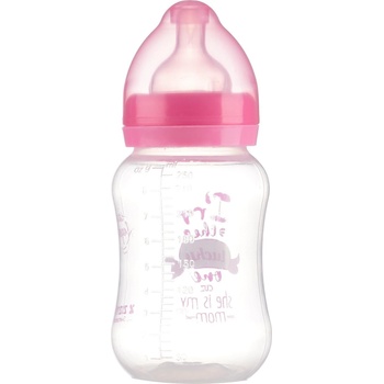 ZIZITO Полипропиленово шише за хранене с широко гърло LittleAngel с биберон