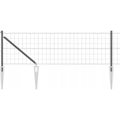 Euro plot s 13 sloupky, 0,6 x 50 m, Ocel pozinkovaná, šedá