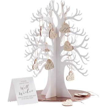 Ginger Ray Книга за гости Бяло дърво