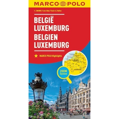 Belgie Lucembursko mapa ZoomSystem