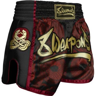 Muay Thai šortky 8 Weapons super Mesh NAGA Black/Red