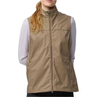 Fjällräven Дамски ветрозащитен елек Fjällräven Women's Abisko Vest Windproof vest - Suede Brown - размер XS (153-0058-0211)