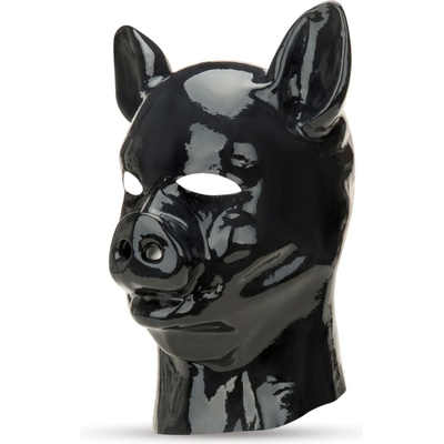 Prowler Red Latex Pig Hood Black