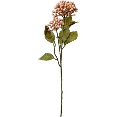 Dekorácia svetlo ružová umelá kvetina puky hortenzie - 8*7*53 cm - Clayre & Eef