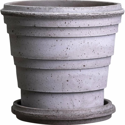 Bergs Potter PLAG16S kvetináč Planet Saturn s podstavcom 16 cm sivý