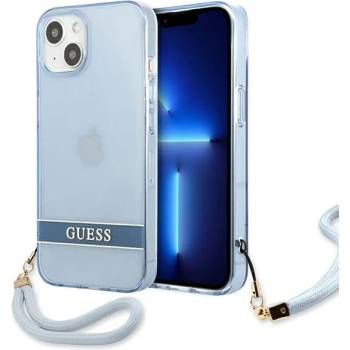 GUESS Кейс Guess GUHCP13MHTSGSB за iPhone 13 6.1"", син / син, твърд, Translucent Stap (KXG0036561)