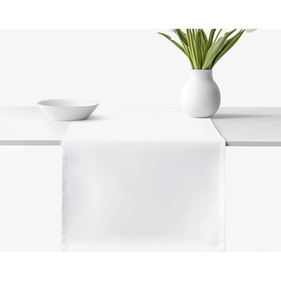 Goldea běhoun 100% bavlněný kepr bílý 50x140 cm