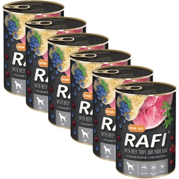 RAFI Рафі Възрастен GF Пате с Говежди Трип и Свинска Шунка 6 x 400 г