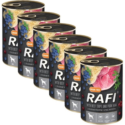 RAFI Рафі Възрастен GF Пате с Говежди Трип и Свинска Шунка 6 x 400 г