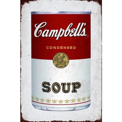 Ceduľa Campbells soup