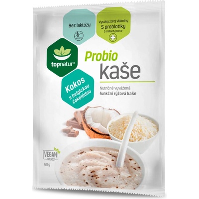 TOPNATUR Probio kaše kokos s belgickou čokoládou 60 g – Zboží Dáma