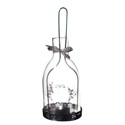 Chef`n Cn-Декоративен фенер БУТИЛКА ЧЕРЕН(ks-003-b)(6172) (0198411)