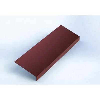 Podkladní okapnice r.š.167mm pozink lakovaný RAL 3005 červená vínová s folií dl.2m