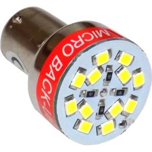  12led ЛЕД Светодиодна крушка зумер устройство със звукова сигнализация при заден ход 12v бяла p21w ba15s