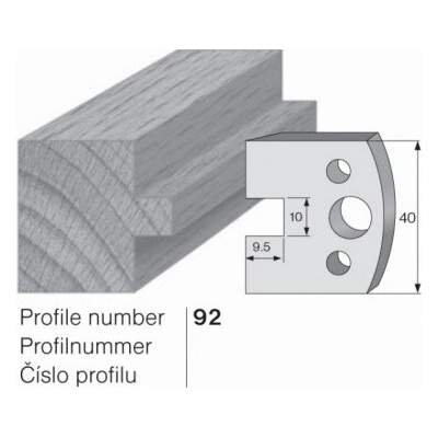 IGM profil 092 - pár omezovačů 40x4mm SP