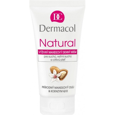 Dermacol Natural výživný mandlový denný krém v tubě suchá a citlivá pleť 50 ml