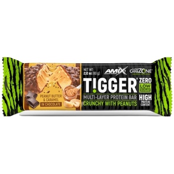 Amix Nutrition Tigger Zero / Low Carb Protein Bar [60 грама] Фъстъчено масло с карамел