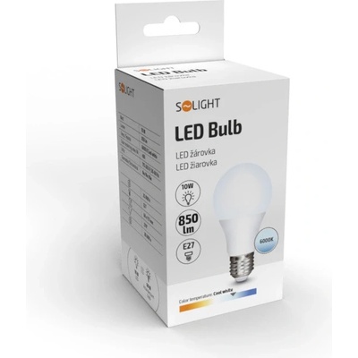 Solight žárovka LED A60 E27 10W bílá studená