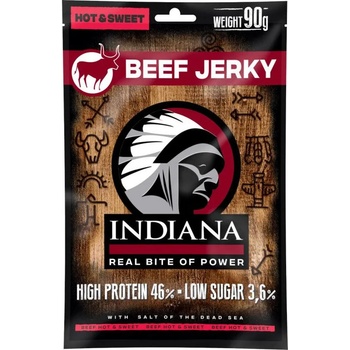 Indiana Jerky Beef Hot & Sweet 90g