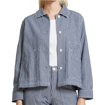 DEDICATED Дамска риза с копчета DEDICATED Women's Jacket Stiby Shirt - Work Stripe Blue (133-1171-0213)