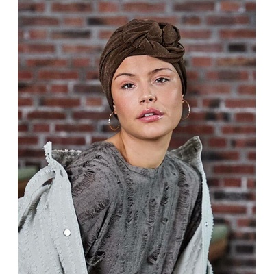 Christine Headwear Turban Christine Viva Elena vzor Dark Chocolate