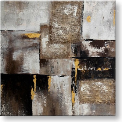 Maľovaný obraz na stenu ABSTRAKT 70x70 cm - 70×70 cm / Klasický 2 cm
