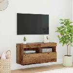 vidaXL TV стенен шкаф 80 х 30 х 40 см Старо дърво Инженерна дървесина (882977)