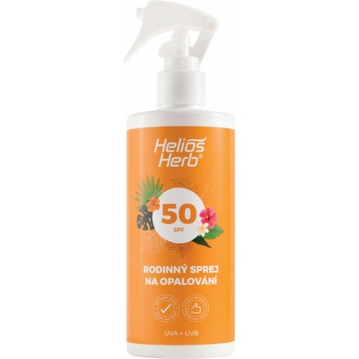 HeliosHerb sprej na opaľovanie OF50 rodinný 300 ml