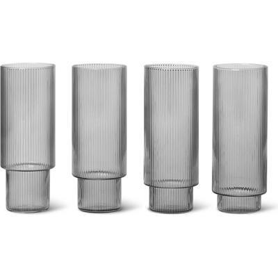 Ferm Living Ripple Чаши високи, опушени, 4 бр (100128112)