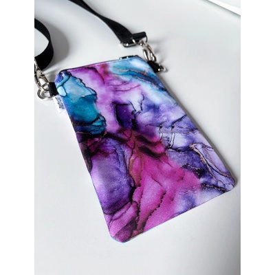 Crossbody na mobil kočárkovina fialový mramor