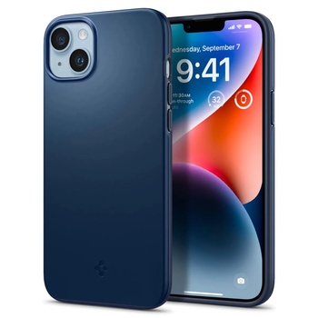 Spigen Противоударен Калъф за iPhone 14 Plus, SPIGEN Thin Fit Case, Син (ACS04775) (ACS04775)