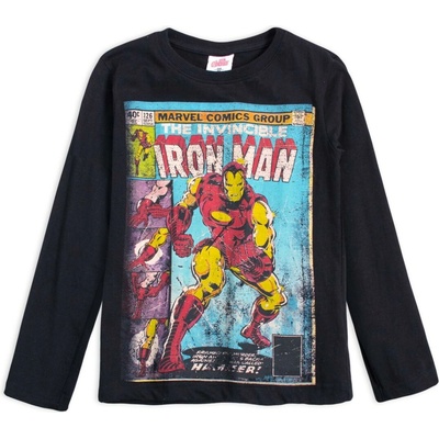 Chlapčenské tričko Avengers Ironman čierne