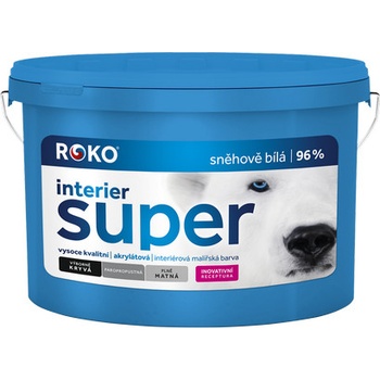 Rokospol Roko Interiér Super zářivě bílá malířská barva Hmotnost: 15 kg