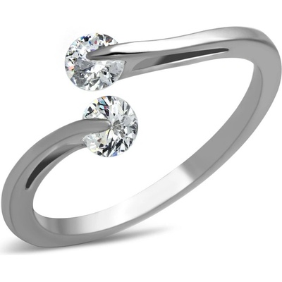 Mabell Dámský prsten z chirurgické oceli ANTHE CZ221TK995 5C45