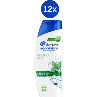 Head & Shoulders H&S šampón mentol 12 x 400 ml