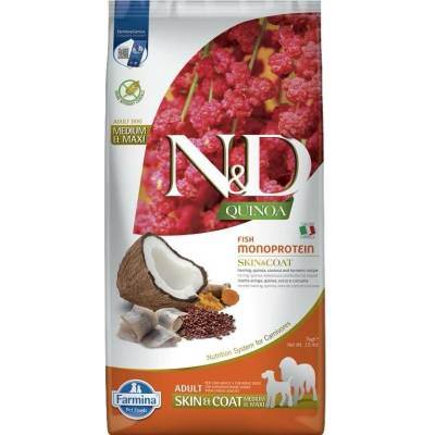 N&D Quinoa Dog Adult Medium & Maxi Grain Free Skin & Coat Venison & Coconut 2,5 kg