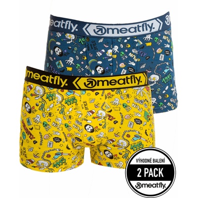 Meatfly мъжки боксерки Balboa Boxershorts Double Pack Jamm | Жълта | Размер Meatfly | Zhalt | МЪЖЕ | M